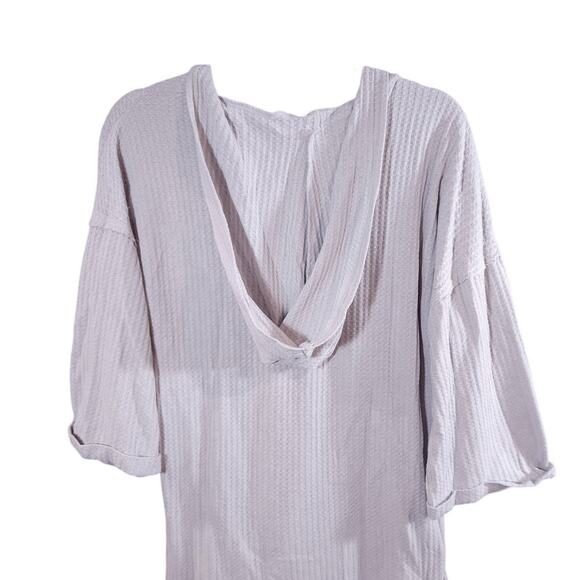 143 Story by Line Up Hooded Tie-front Drop Shoulder Thermal Tunic Women's M - Picture 4 of 5